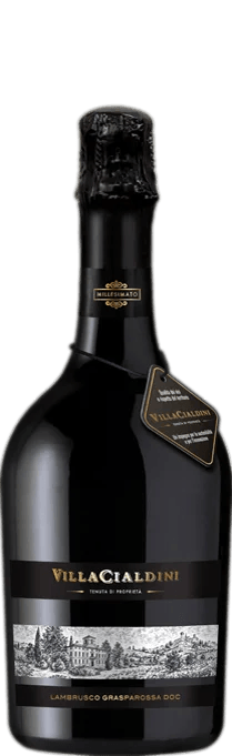 Bottiglia di Villa Cialdini Lambrusco Grasparossa di Castelvetro Doc